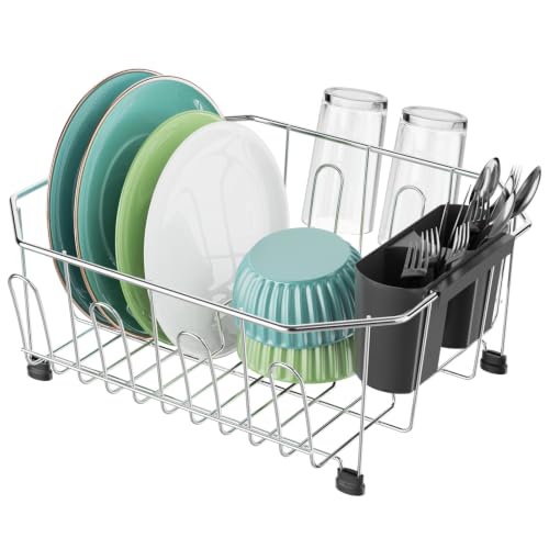 Swedecor Small in Sink Dish Drying Rack - Stainless Steel - Image 2