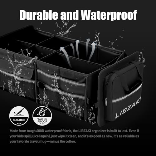 LIBZAKI Oversize 4 in 1 Car Trunk Storage Organizer, Multi - Image 4