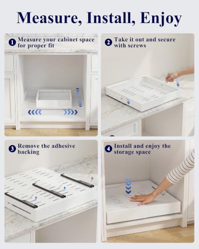 Kitsure Pull Out Cabinet Organizer - 2 Pack(12.6"-21" D x - Image 8