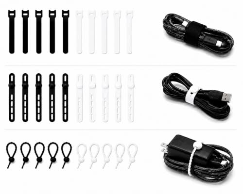 Cable Organizer Variety Pack – 30 Reusable Cord Ties - Image 2