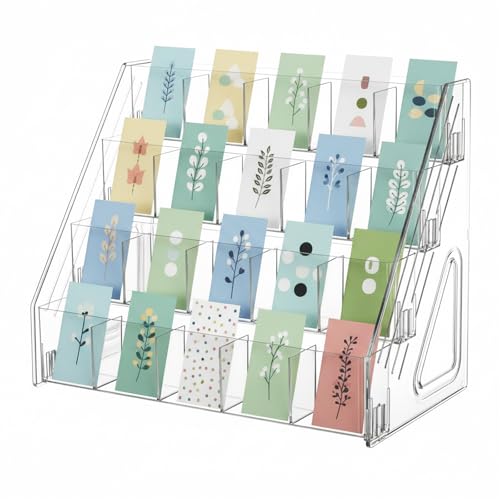 Sticker Display Stand, 4-Tier Acrylic Bookmark Holder Organizer - Image 2
