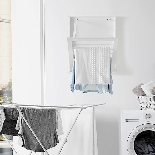 Danya B. Folding Wall Mounted Drying Rack - White - Image 4