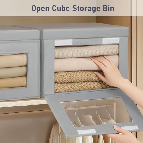 DIMJ Storage Bins with Lids - 4 Pack Large Fabric Cl | All Products - Image 3