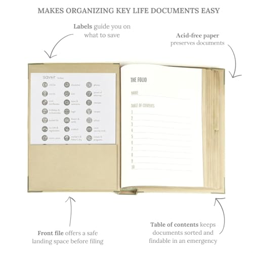 The Folio® Important Document Organizer by Savor | Binder - Image 4