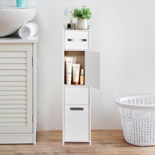 ShellKingdom Toilet Paper Holder Stand with Trash Can - Image 6