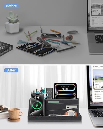 Wireless Charger with Desk Organizer, Fast Charging Station - Image 5