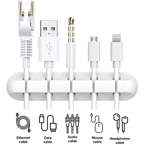 INCHOR Cord Organizer for Desk, White Cable Organizer Cable Clips - Image 4
