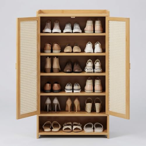 SACSTAR Shoe Storage Cabinet 23.6" L x 12.6" W x 36.6" H Compact - Image 3