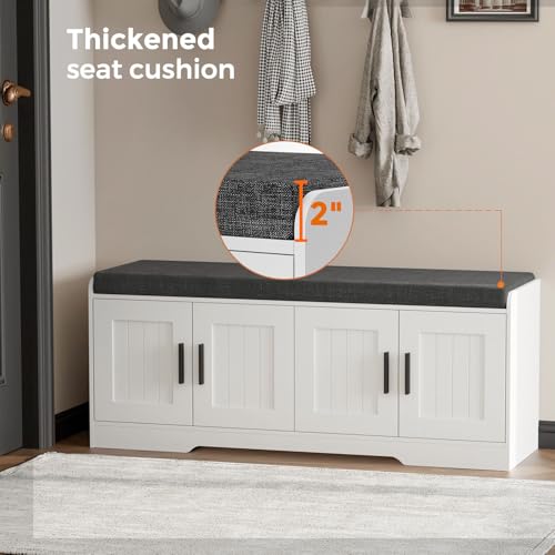 Homleke Shoe Storage Bench, 4 Doors & Thickened Padd | Home Organizati - Image 6
