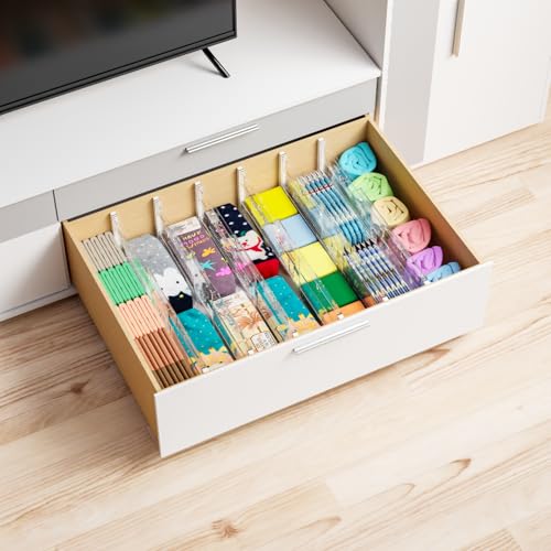 Yieach 5 Pack 6 Inch Tall Acrylic Drawer Divider - Image 3