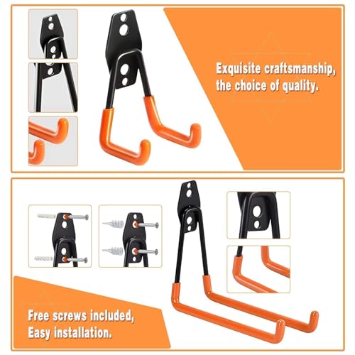 Steel Garage Storage Hooks - 32 Pack Anti-Slip Coating - Image 7