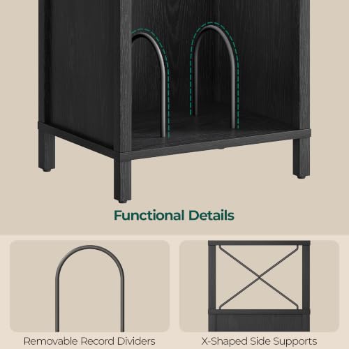 3-Tier Record Player Stand, Turntable Stand with Vinyl - Image 8