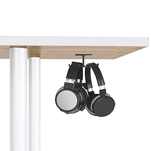 Dual Headphone Hanger Stand for Under Desk, Aluminum - Image 6