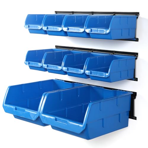 Wallmaster 10-Bin Wall Mounted Plastic Storage Bins - Image 2