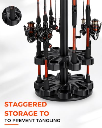 TANYO 360° Rotating Fishing Rod Holder for Garage, Fishing - Image 3