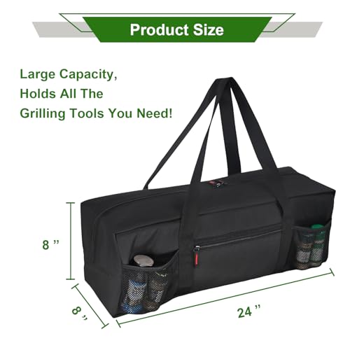 24" BBQ Tool Storage Bag with Pockets, Grill Tool | Home Organization - Image 4