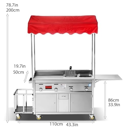 Outdoor Vendor cart,Food Trailer Fully Equipped Mobile Food - Image 3