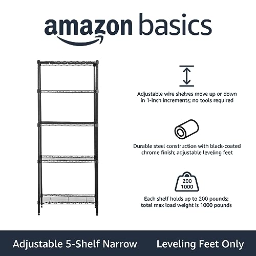 Amazon Basics 5-Shelf Multipurpose Adjustable Steel Garage - Image 4