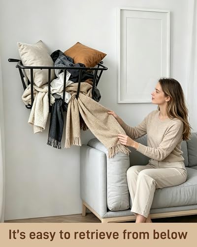Wall Mounted Blanket Holder, Heavy Duty Metal Thicken Rack - Image 7