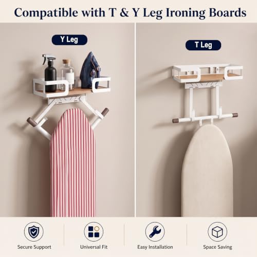 Ironing Board Holder Wall Mount, T&Y‑Shaped Wall Hanger - Image 6