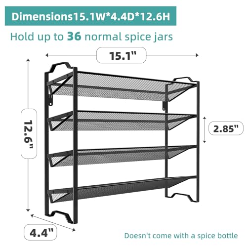 Simple Trending 2 Pack 4 Tier Spice Rack Organizer - Image 3
