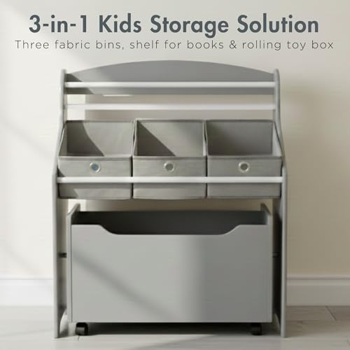 Humble Crew 3 in 1 Kids Bookshelf, Toy Organizer | Home Organization - Image 4