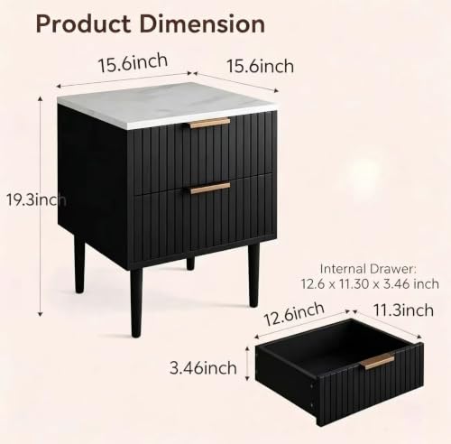 Night Stand, Bedside Tables Bedroom - Image 4
