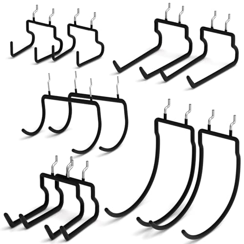 INCLY 10 Pack 1/4" Pegboard Drill Holder Tool Utility Hooks - Image 2