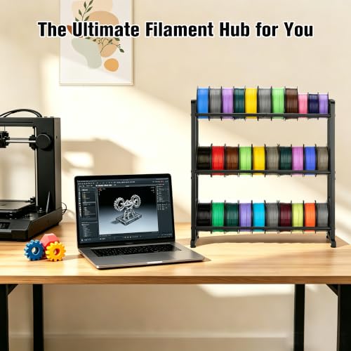 facka 3D Printer Filament Storage Rack, 3-Tier Metal - Image 8