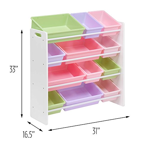 HoneyCanDo Kids Toy Storage Organizer With Bins, Pastel - Image 4