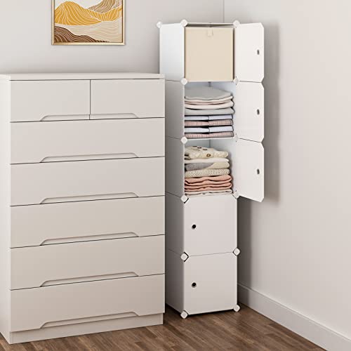 MAGINELS 5 Cube Storage Cabinet, Narrow Clothes Storage - Image 3