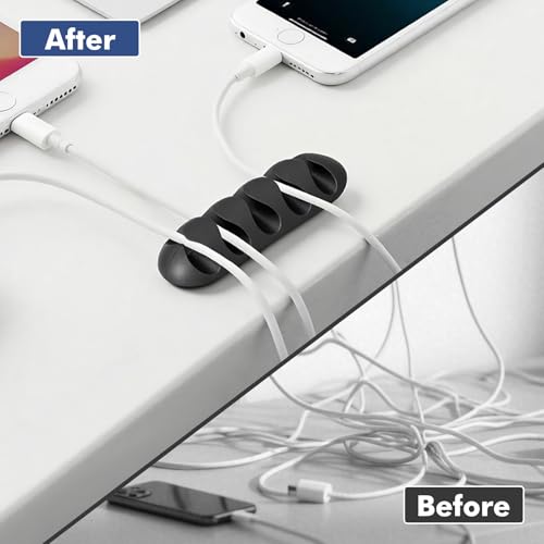 Flezoo 18PCS Black Adhesive Cable Clips Cord Organiz | Cable Managemen - Image 6
