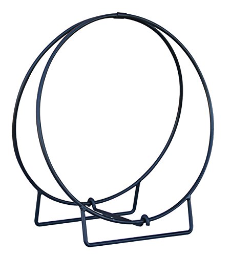 UniFlame Firewood Log Hoop Rack with 1/2" Solid Stock, Black - Image 2