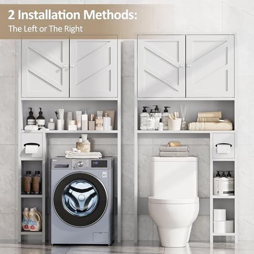 Bathroom Storage Cabinet Over Toilet with Toilet Paper - Image 6