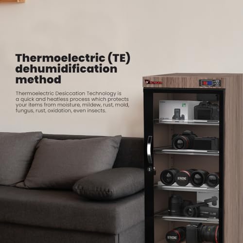 125L Electronic Dry Cabinet with Combination Lock (Oak) – - Image 7