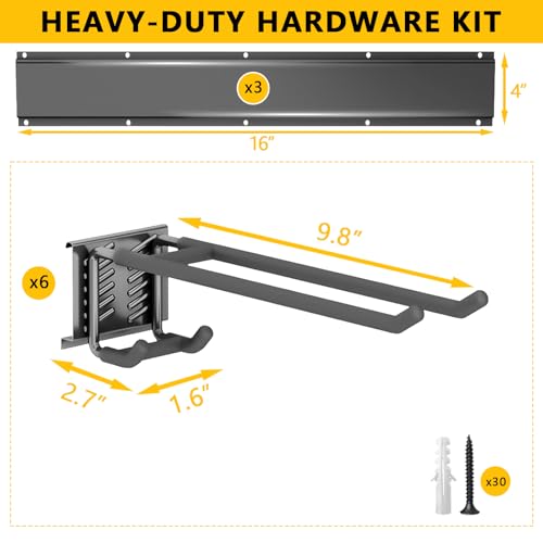 Garage Tool Organizer Wall Mount, 48inch Heavy-Duty Garage - Image 6