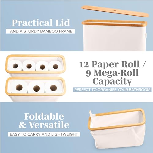 LONBET Toilet Paper Storage for 12 Rolls, Stackable & - Image 4