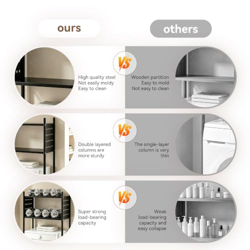Over Bathroom & Laundry Storage Shelf, Laundry Rack - Image 6