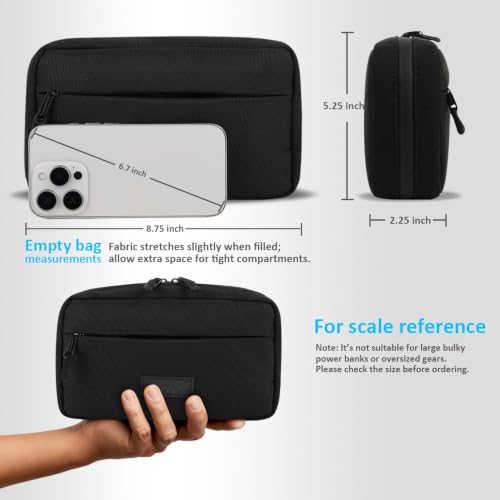 GOX Travel Cable Organizer Bag, Small Tech Pouch for Electronics - Image 3