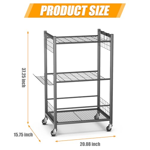 Ultrawall Garden Tool Organizer with Wheels, Yard Tool Storage - Image 3