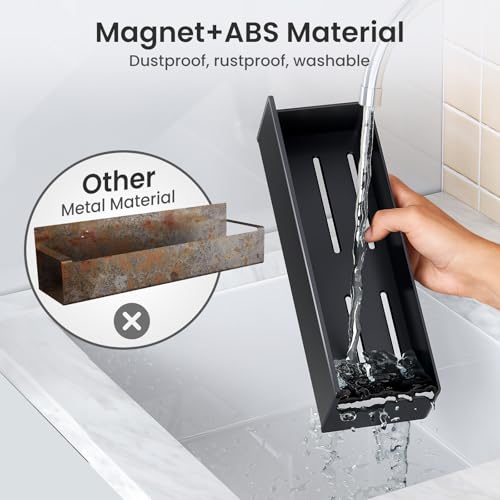 Magnetic Spice Rack for Refrigerator Black, 4 Pack - Image 5