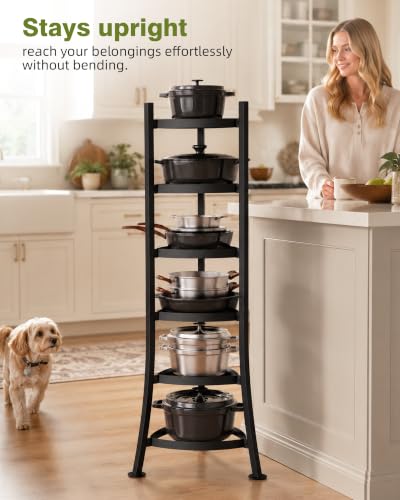 6-Tier Cast Iron Freestanding Pot Rack, 264 Lbs Capa | All Products - Image 4