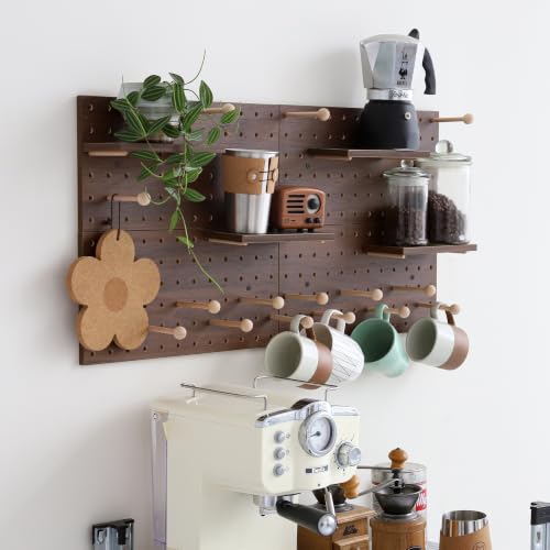 Wooden Pegboard Modular Display Organization Storage Wall Hooks - Image 3