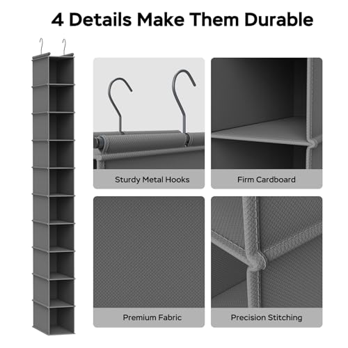 MAX Houser 10-Shelf Hanging Shoe Shelf Organizer for Closet,2 - Image 6