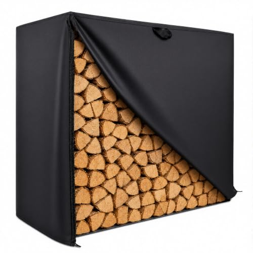 4ft Heavy Duty Firewood Rack Cover 600D Oxford Firewood Cover - Image 2
