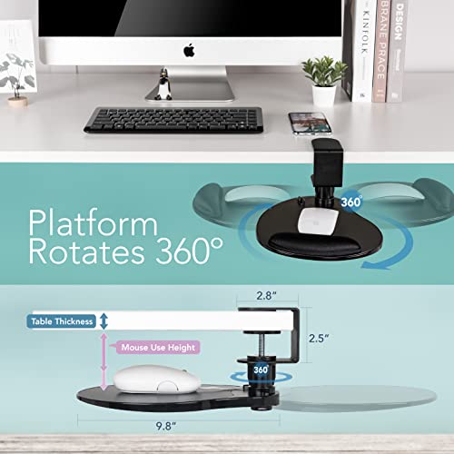 EHO Clamp-On Mouse Platform with Gel Wrist Rest, 360 | All Products - Image 3