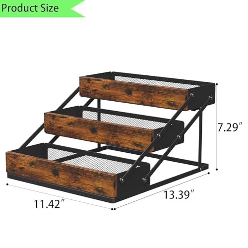 3 Tier Spice Rack Organizer for Cabinet, Foldable Spice Rack - Image 3