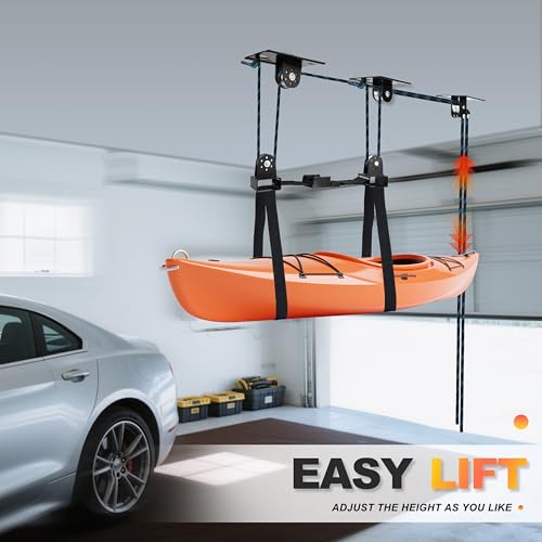 Hikeen Kayak Hoist for Garage Ceiling, Heavy Duty Kayak - Image 6