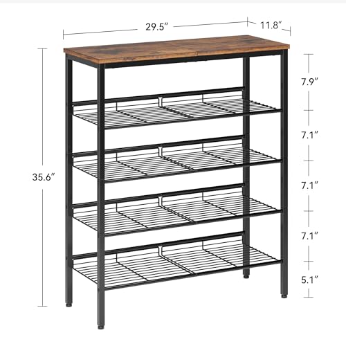 Nunsino Shoe Rack for Closet,5 Tier Shoe Organizer for Entryway - Image 4