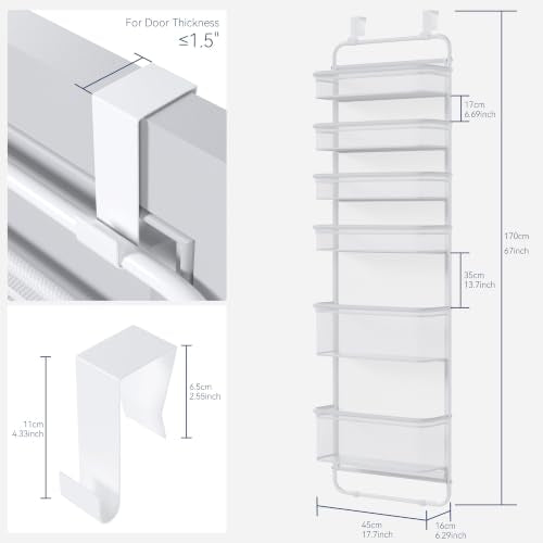 Whitmor Over The Door Organizer Storage, 6 Tier Heavy Duty - Image 4